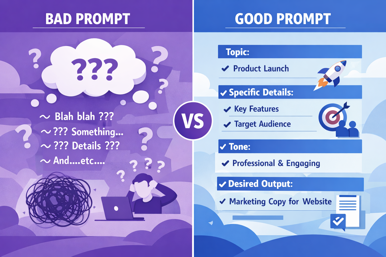Bad vs Good Prompt Comparison